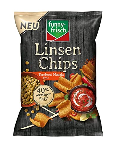 funny-frisch Linsen Chips Tandoori Masala, 12er Pack (12 x 90 g)