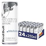 Red Bull Energy Drink White Edition - 24er Palette Dosen - Getränke mit Kokos-Blaubeere-Geschmack, EINWEG (24 x 250 ml)