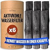 Binchotan 6x | Aktivkohle Wasserfilter aus Bambus zur Reinigung von Wasser in Karaffe