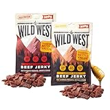 Wild West Beef Jerky, high Protein Trockenfleisch Bundle, Beef Jerky Protein Snack, 300g Honey BBQ & 300g Orginal, Rinderdörrfleisch