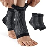 CAMBIVO Sprunggelenkbandage 2 Pack Links & Rechts, Knöchelbandage 15-20 mmHg Kompressionsstrümpfe ohne Toe für Schmerzlinderung, Tägliche Aktivitäten & Unterstützung