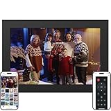 10.1 Zoll WiFi Digitaler Bilderrahmen, 64GB Speicher, 1280x800 IPS Touchscreen Elektronischer Bilderrahmen, Auto-Rotate, Wand/Tisch montierbar, Fotorahmen zum Teilen von Fotos und Videos