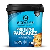 Protein Pancake Mix Bodylab24 Protein-6 Pancakes Neutral 1kg, Pfannkuchen Pulver mit fast 60% Eiweiß, Mehrkomponenten Protein Pulver