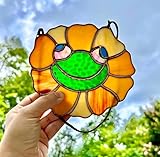 Schöner und interessanter Lichtfänger-Anhänger mit Froschblume Wandbehänge für die Heimdekoration (Yellow, 15X15CM)