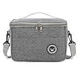 TUXUNQING Kühltasche 7.5L, Kühltasche klein, Kühltasche Faltbar, Kühltasche Picknicktasche, Lunchtasche, Tragbare kühltasche, Geeignet für Reisen Picknick Wandern Grillen (Grau/7.5L/26 * 16 * 18cm)