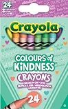 CRAYOLA - Colors of Kindness, 24 Wachsmalstifte, Farben für all Ihre Emotionen, 24 Brillante Farben für Kreative Aktivitäten, 52-1836