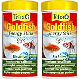 Tetra Goldfish Energy Sticks - nährstoffreiches Fischfutter für alle Goldfische und andere Kaltwasserfische, 250 ml Dose (Packung mit 2)