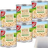 Gut&Günstig Weisse Bohnen mit Suppengrün 6er Pack (6x800g Dose) + usy Block