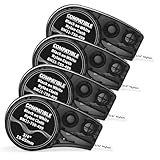COLORTY Kompatibles Nylon-Tuch, 1,9 cm, Ersatzband für M21-750-499, Mehrzweckband, 1,9 cm, Schwarz auf Weiß, industrielle Etiketten, für Draht/Kabel, Labor, Faktorty, Schule, 4 Stück