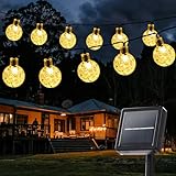 Goodia Solar Lichterkette Aussen, 6.5M 30 Led Lichterkette Außen Solar 8 Modi Lichterkette Aussen Solar Wasserfest IP65 für Garten, Terrasse, Balkon, Hochzeit, Partys, Weihnachtsbäumen