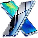 ivoler Klar Silikon Hülle für Huawei Mate 20 Pro mit Stoßfest Schutzecken, Dünne Weiche Transparent Schutzhülle Flexible TPU Durchsichtige Handyhülle Kratzfest Case Cover