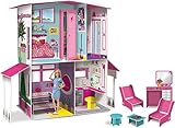Lisciani - BARBIE Puppenhaus - Barbie Traumvilla auf zwei Etagen - 3D-Haus zum Bauen, Dekorieren und Gestalten - Kreatives Bastel- und Konstruktionsspielzeug für Kinder ab 4 Jahren