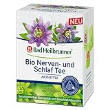 Bad Heilbrunner Bio Nerven- & Schlaftee - im Pyramidenbeutel - Melisse, Lavendel & Hopfen - beruhigt bei Nervosität & Einschlafstörung - für überreizte Nervenbündel (4 x 12 Pyramidenbeutel)