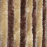 Moritz Flauschvorhang aus Chenille 56 x 185 cm braun beige Türvorhang als Fliegenschutz Insektenschutz für Camping Wohnwagen