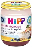 HiPP Bio Guten Morgen Blaubeere in Apfel-Joghurt-Müesli, 6er Pack (6 x 160g)