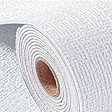 3D Schaumstoff Tapete Selbstklebend Leinenoptik Wandsticker Wasserdicht Feuchtigkeitsbeständig Dekorfolie Für Wohnzimmer Schlafzimmer Küche 50Cm X 10M Design, Wandaufkleber(Weiß)