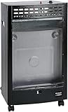 Einhell Blue Flame Gasheizofen BFO 4200/1 (4.200W, 300 g/h Gasverbrauch, Stahlblechgehäuse, Piezozünder, Lenkrollen, inkl. Gasschlauch) Schwarz