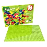 Hubelino #420312 560er Grundplatte (20x28 Noppen, 32x44,8cm) in Hellgrün, kompatibel mit großen Bausteinen anderer Hersteller, Made in Germany, grün