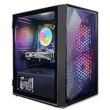 STGsivir Basic Gaming PC, Intel Core i5 bis zu 3.7GHz, AMD RX 550 4GB GDDR5, 16GB RAM, 512GB SSD, 600 M WLAN, BT 5.0, RGB Lüfter x 2, W10H64, Gamer PC Computer Desktop