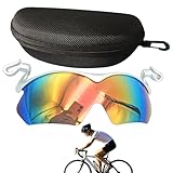 Clip-Sonnenbrille für Herren, polarisierte Reise-Sonnenbrille, UV-Schutz, Sportzubehör, Schutzbrille zum Fahren und Laufen, Silberner Rahmen/rote Folie, Refer to description