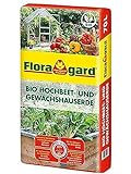 Floragard Bio Hochbeet- und Gewächshauserde, 70 liters, Braun