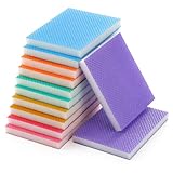 Schleifschwämme, 12 Stück,Weiches, Flexibles Nass-Trocken-Schleifpapier,Handschleifblöcke,PU-Schaum-Schleifpads für Holz,Handwerk, Trockenbau,Metall, Farbe, Autokarosseriereparatur, Keramik