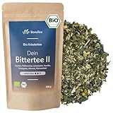 BIO Bittertee mit Löwenzahn, Wermut, Mariendistel und weiteren leckeren Bitterkräutern - Bitterstoff Kräutertee 100g Intensität: Mittel