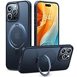 TORRAS Ostand Q1 für iPhone 16 Pro Hülle für MagSafe (Unsichtbarer Ständer, Nr.1 Magnetkraft,Umfassender Militärischer Schutz) Handyhülle iPhone 16 Pro Case All-in-One Schwarz