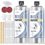 Metallkleber - 100ml Metallkleber Extra Stark, 2k Flüssigmetall Kleber zum Reparieren des Rissischen Metalls, Keramik, Kunststoffs, Holz, Metalllegierungen - Metallkleber Hitzebeständig, Wasserdicht