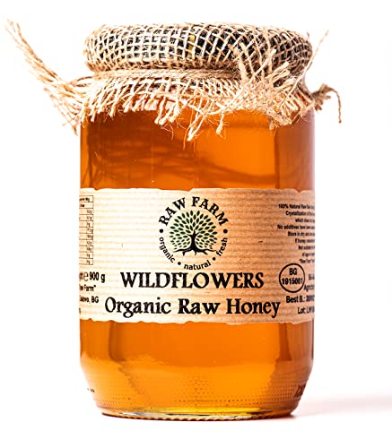 900 g Bio Roh Wildblumen und Kräuter Honig - Raw Farm