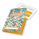 itenga Design Impfpasshülle Motiv Streifen bunt 196 x 134 mm für Impfbuch Impfausweis Schutzhülle transparent - Ausweishülle für Impfpass für Männer und Frauen