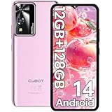 CUBOT A10 Smartphone Ohne Vertrag, 12(4+8) GB+128GB/1TB, Android 14 Handy Günstig, 6.56 Zoll HD+/90Hz Bildschirm, 48MP+16MP Kamera, 5100mAh, Dual SIM 4G Simlockfreie Handys, Face ID/GPS/OTG (Violett)