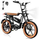 EVERCROSS EK30 Elektrofahrrad für Erwachsene, 20' x 4.0 Fette Reifen E Bike, bis zu 25KM/H & 55-100km Reichweite, 48V 15AH abnehmbare Batterie, 7-Gang, Berg Schnee Elektro Offroad Fahrrad