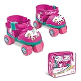 Mondo Toys 28511 Unicorn Rollschuhe, verstellbar von 22 bis 29 – Komplettset mit transparenter Tasche, Ellenbogenschützer und Knieschoner,
