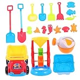 WOONEKY Sandspielzeug Set für Teiliges Sandkasten mit Eimer und Förmchen für Strand und Garten Fördert Kreativität und Soziale Fähigkeiten
