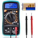 Mini Digital Multimeter Digitalmultimeter für Spannung AC/DC Spannung, Diode und Mehr mit Kapazitäts-, Frequenz- und Diodentest, Voltmeter Messgerät Digital Brovamo Mini i11