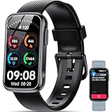 OUKITEL Smartwatch Damen Herren, Zwei Riemen 1.47' Fitness Tracker mit Benachrichtigungen, IP68 Wasserdicht Fitnessuhr Damen Herren, Smart Watch mit Puls-Schlaf-Monitor Schrittzähler für Android iOS