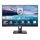 Philips 272S1AE - 27 Zoll FHD Monitor, höhenverstellbar (1920x1080, 75 Hz, VGA, DVI, HDMI, DisplayPort) schwarz