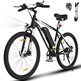 ELEKGO E-Bikes, 26 Zoll E Bike Herren Damen, 36V Abnehmbarer Lithium-Akku, 250W Motor MTB, E-Mountainbike mit 7-Gang-Elektrofahrrad Reichweite über 65KM, Ausgestattet mit stoßabsorbierenden Sitzen