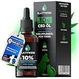 Blattwerk360 10% CBD Öl für Hunde & Katzen - FÜR GROß & KLEIN - Hanföl für Hunde & Katzen - Deutsche Qualitätsmarke - Cannabis Öl - CBD Öl Hund 10 Prozent - 10ml - 250 CBD Tropfen