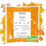 Kurkuma Pulver – Gemahlene Curcuma-Wurzel – Intensiv gelb & aromatisch – 500g oder 1kg Aromabeutel – FETCH NATURE (M - 500g)