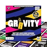 Gravity - Gesellschaftsspiel - Strategie und Wissensspiel - Quizspiel für Allgemeinwissen mit Freunden und Familie - Brettspiel für Erwachsene - 2 bis 8 Spieler