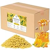 Gelbes Bienenwachs Pastillen 4.5KG, VEGISHINE Bienenwachs Bio für Kosmetik, Kerzenwachs für die Kerzenherstellung, Reines und natürliches Bienenwachs für Hautpflege, Lippenbalsam, Polieren und Lotion