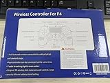 Glitfix Kabelloser Controller, Slim/Pro/PC-kompatibel, Gamepad mit Dual-Vibration, RGB, 1000mAh-Akku, 6-Achsen, Touchpad, Kopfhöreranschluss (Schwarz)