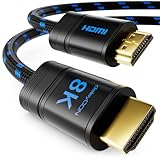 deleyCON 2m 8K HDMI 2.1 Kabel (48G, ULTRA Highspeed) 8K@60Hz 4K@120Hz 2K@144Hz/165Hz EARC HDCP 2.3/2.2 - Kompatibel mit DTS:X Dynamisches HDR Dolby Atmos TV PS5 Xbox Soundbar Monitor