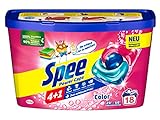 Spee Power Caps Color (18 Waschladungen), Colorwaschmittel für Buntwäsche & Dunkles, vordosiertes Waschmittel vereint Reinheit, Strahlkraft, Frische & Nachhaltigkeit