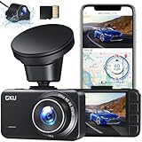 GKU Dashcam Auto Vorne Hinten 4K+2,5K - GPS WiFi Dash Cam mit 32GB SD Karte,24Std Parküberwachung,Dual Autokamera mit 170°Weitwinkel,Loop-Aufnahmen,G-Sensor,Nachtsicht D500 (Neues Upgrade)