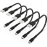 30cm Micro USB Kabel Kurz [5Stück], USB 2.0 Typ A auf Micro USB Ladekabel und Datenkabel Micro B Schnellladekabe Kompatible mit Samsung Galaxy S7 S6 Note 5, Huawei, Nexus, Kindle, Xbox, PS4