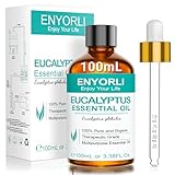 ENYORLI Eukalyptusöl 100mL 100% Reines Ätherisches Öl für Aromatherapie, Hautpflege & Luftreinigung Natürlicher Mückenschutz, Massageöl, DIY & Yoga