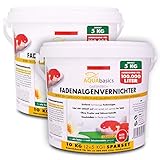 AQUAbasics Gartenteich Fadenalgenvernichter Power-GRANULAT befreit den Teich von hartnäckigen Fadenalgen dauerhaft und stoppt die Neubildung von Algen, Größe:10 kg